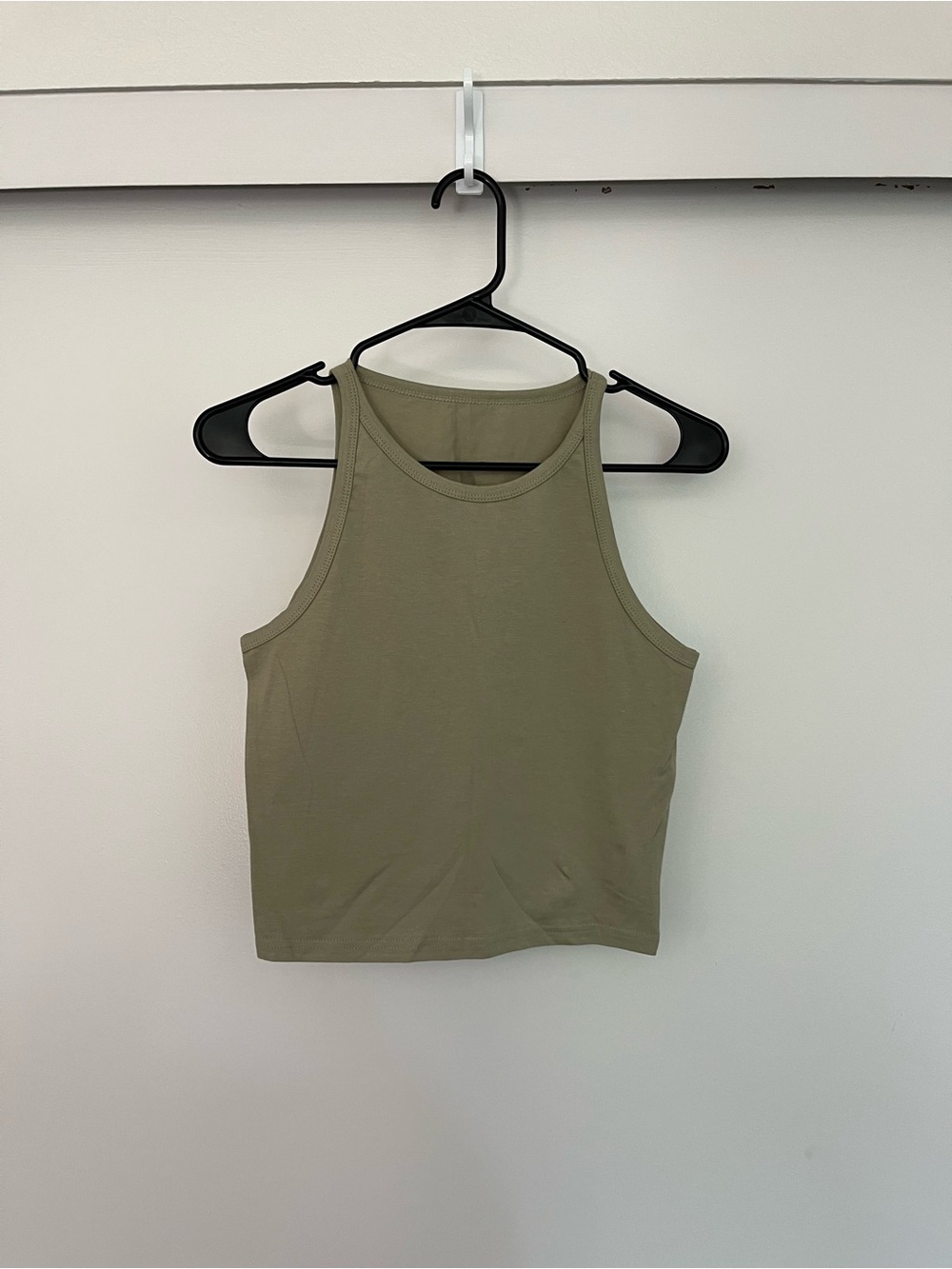 Women's Olive Green Ribbed Tank Top